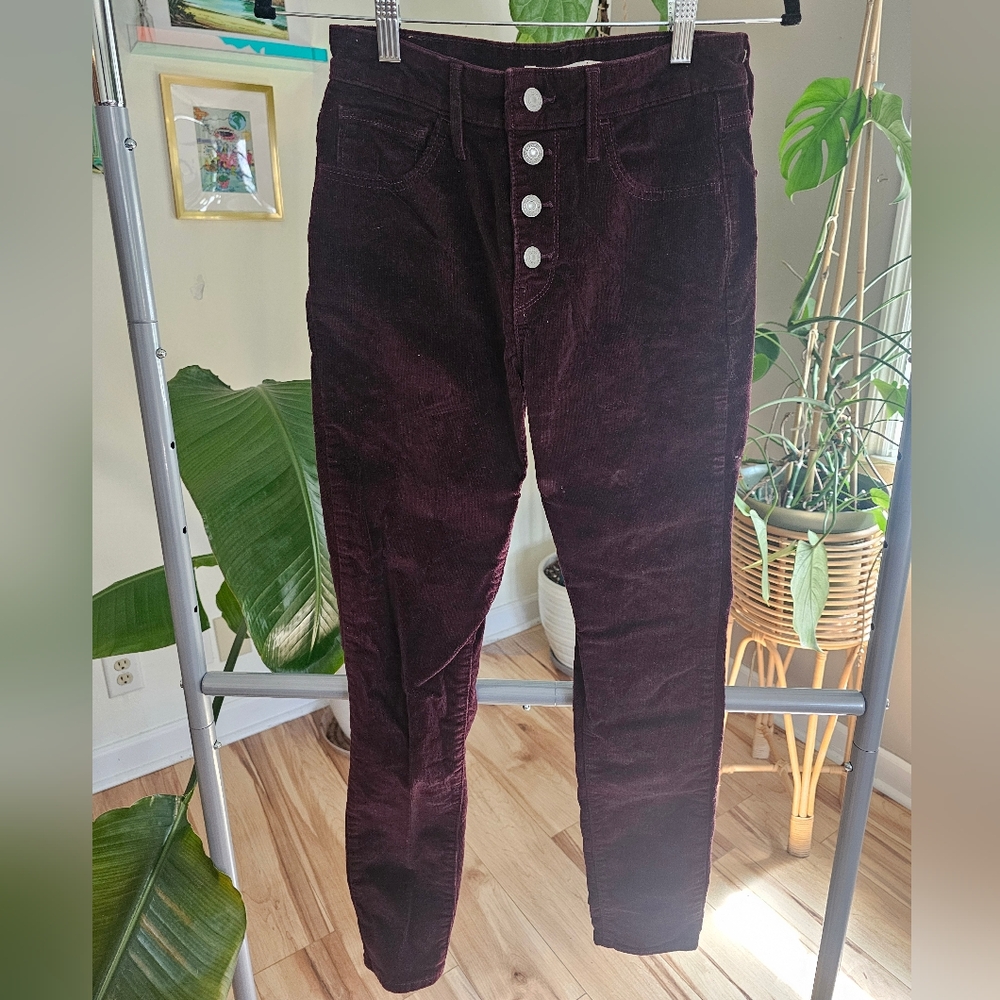 Levi's Purple Corduroy High-Waisted Pants